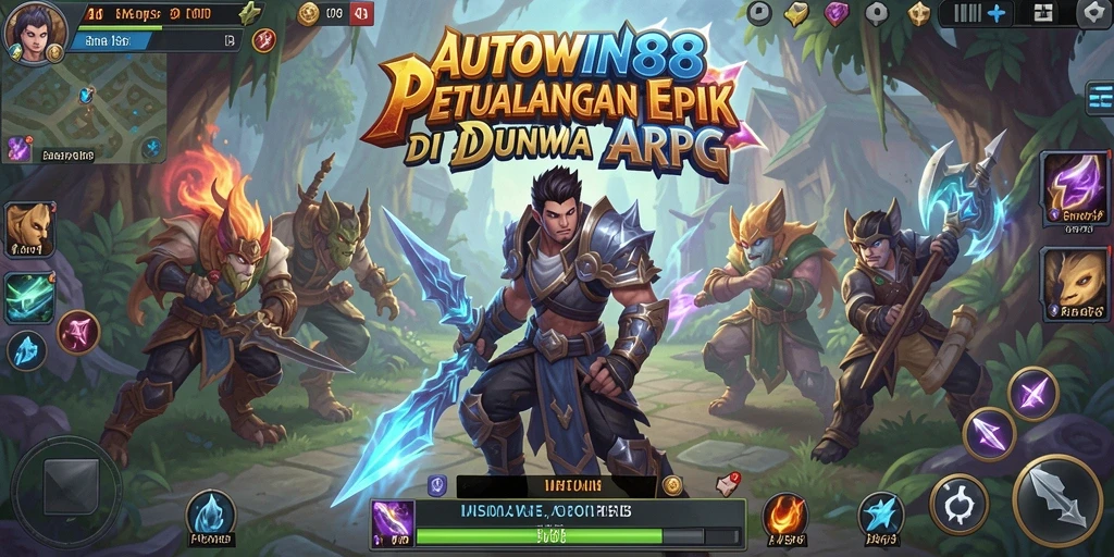 Screenshot gameplay AUTOWIN88 yang menunjukkan aksi pertempuran epik.