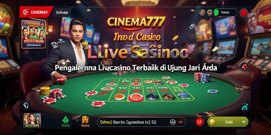 Screenshot gameplay Live Casino CINEMA777 yang mengesankan dan interaktif.
