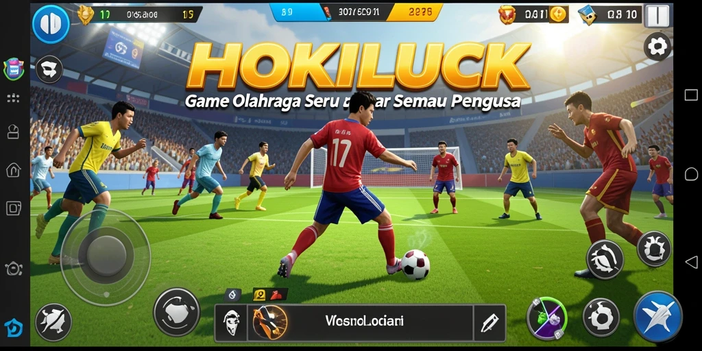 Screenshot menampilkan aksi intens dalam olahraga di HOKILUCK.