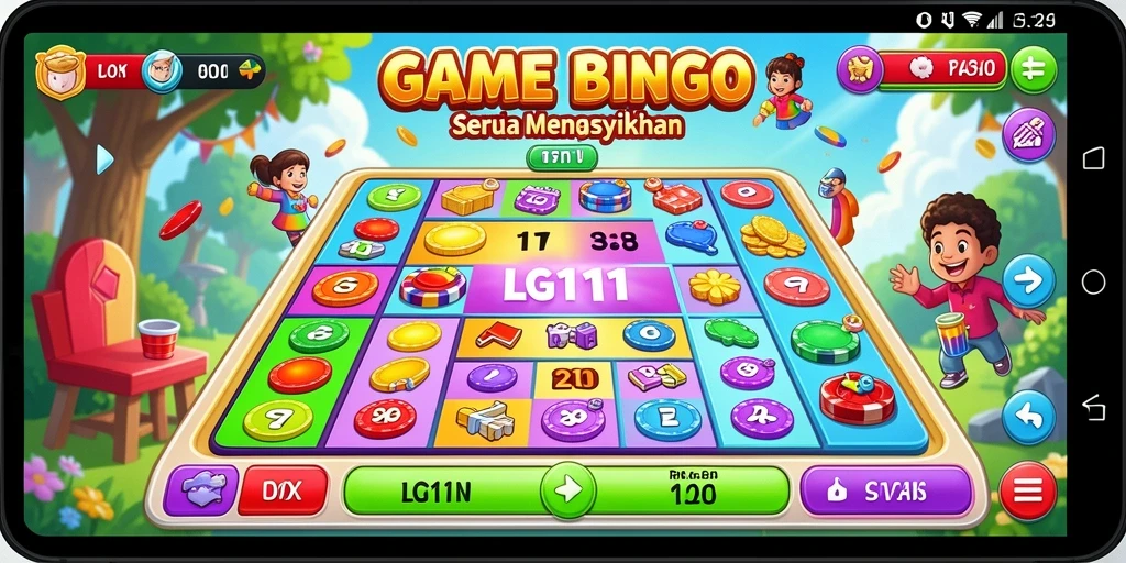 Screenshot utama LG111 menunjukkan gameplay Bingo yang menarik.