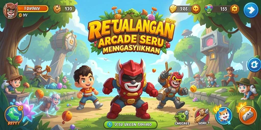 Tangkapan layar gameplay RPYYY menunjukkan aksi seru dalam permainan Arcade.