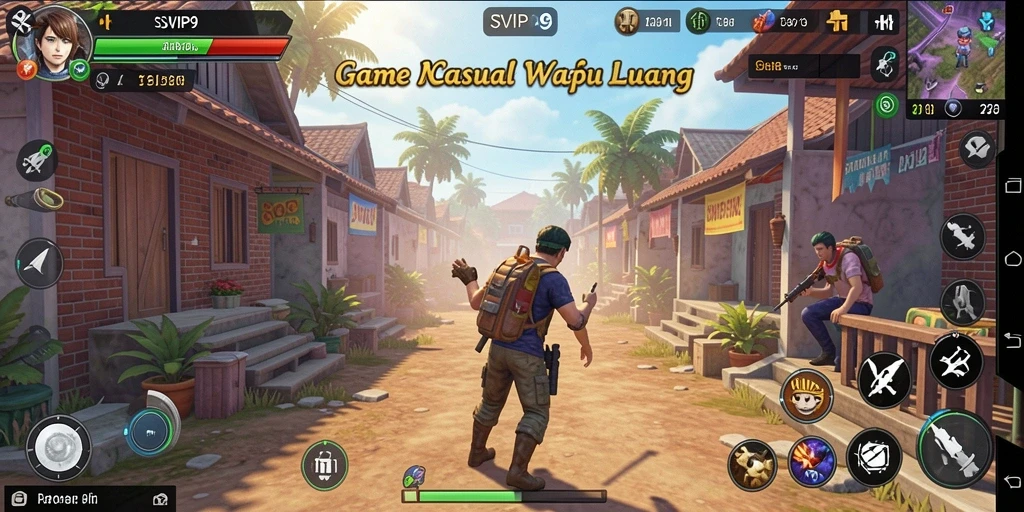 Tampilan gameplay menarik dari SVIP9 yang penuh warna.