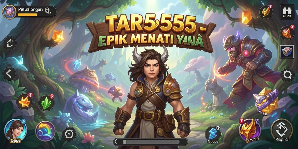 Screenshot TAR555 menampilkan petualangan menakjubkan di dunia yang penuh warna.