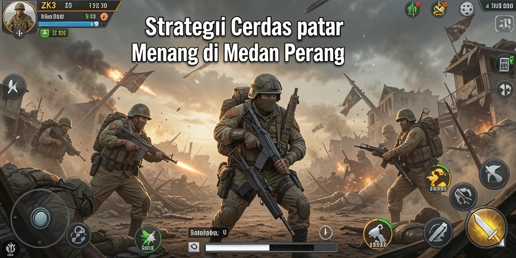 Screenshot utama <strong>ZK3</strong> menampilkan gameplay strategi yang seru.